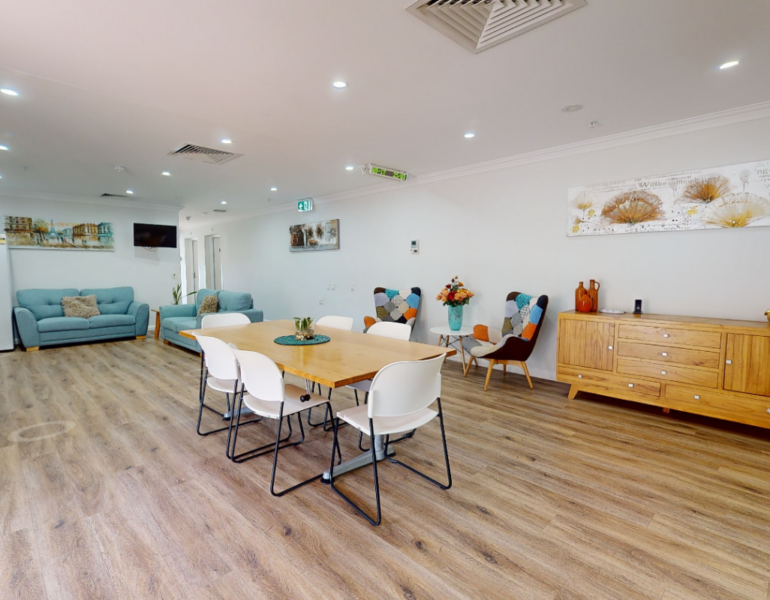 Hamilton Hill accommodation, living room.