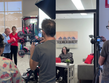 Behind the scenes of the MSWA Brand Photoshoot with Clients.