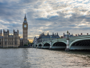 Photo of Big Ben and Westminster bridge on the Thames river in London