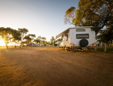 caravan in a camping site