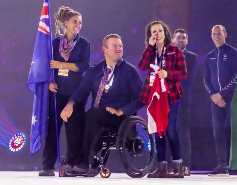 People on stage