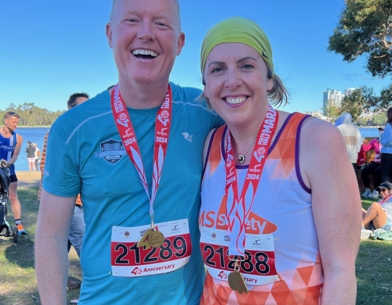 Megan Morris with husband