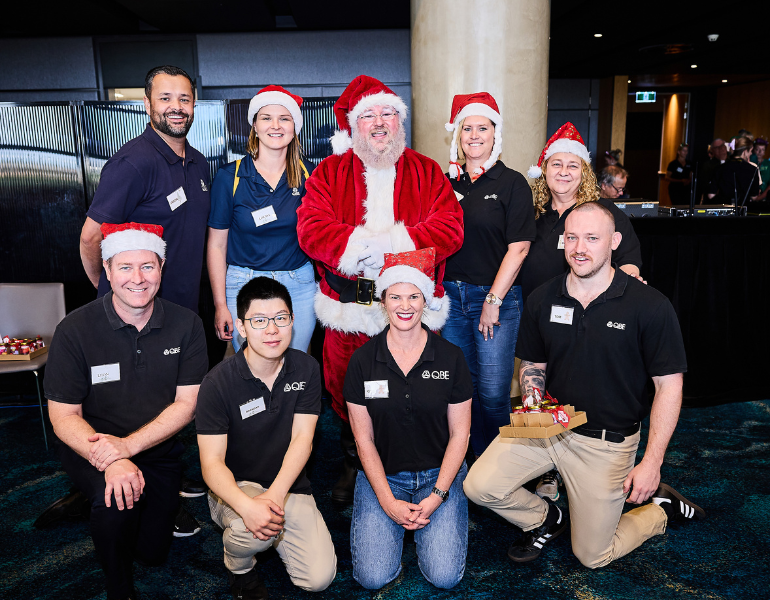 QBE volunteers at Christmas luncheon