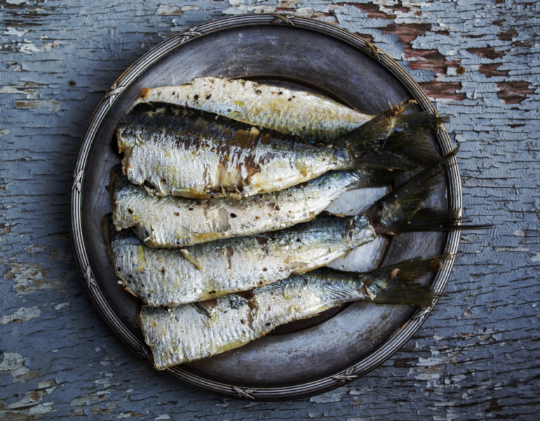 sardines in a bowl