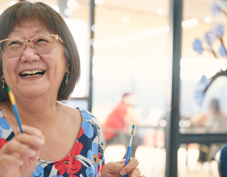 Woman smiling at the camera