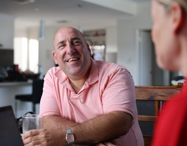 client nick speaking with neuro nurse aline