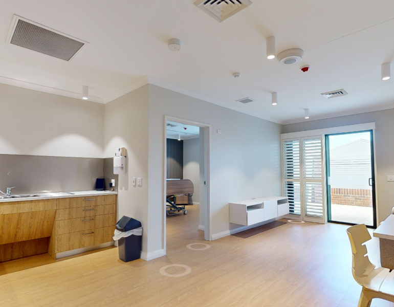 view of an open space living room and kitchen
