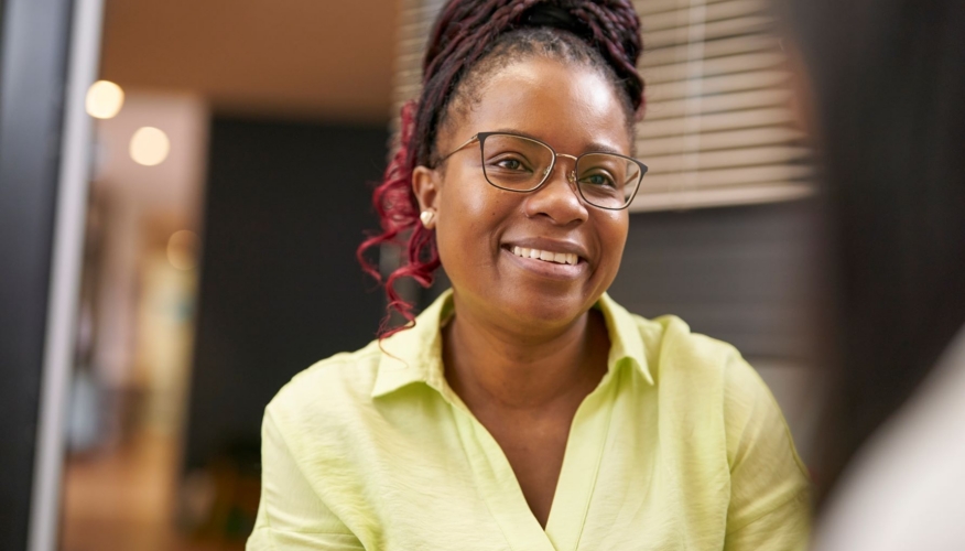 woman smiling