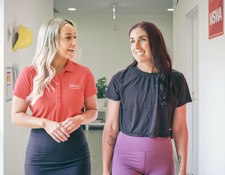 mswa allied health professional with client