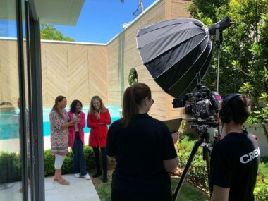 behind the scenes of a photoshoot