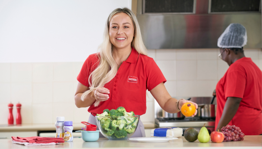 dietitian during a meal prep session
