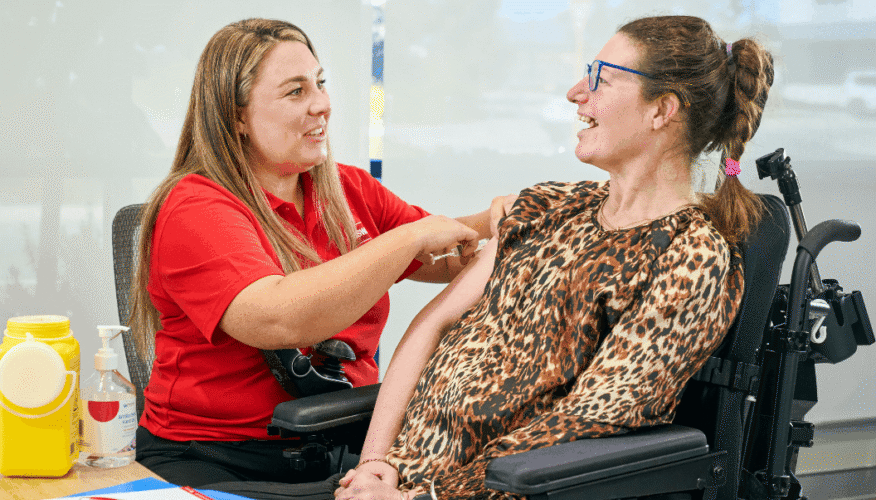 mswa neuro nurse with a client
