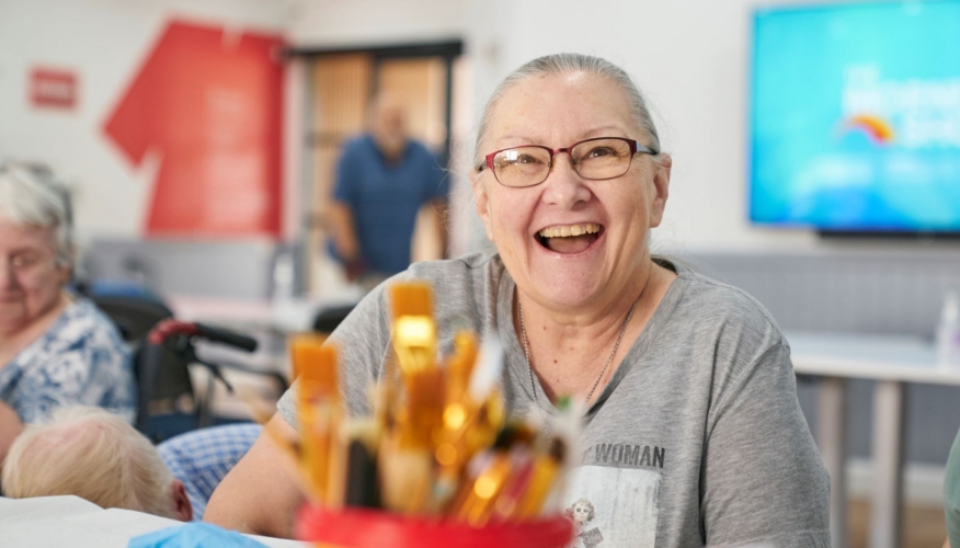 woman smiling at the camera