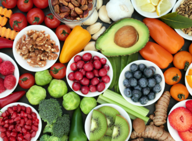 Fruits and vegetable on table
