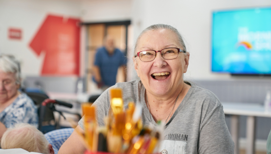woman smiling at the camera