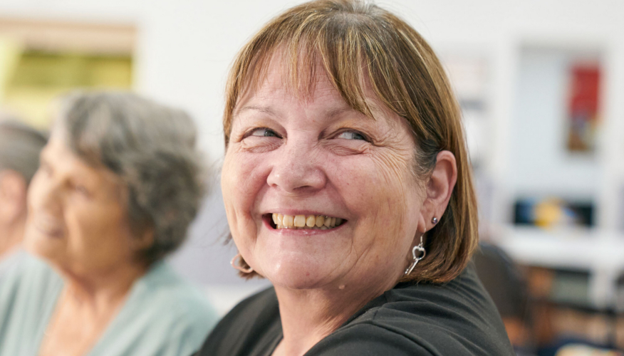 woman smiling